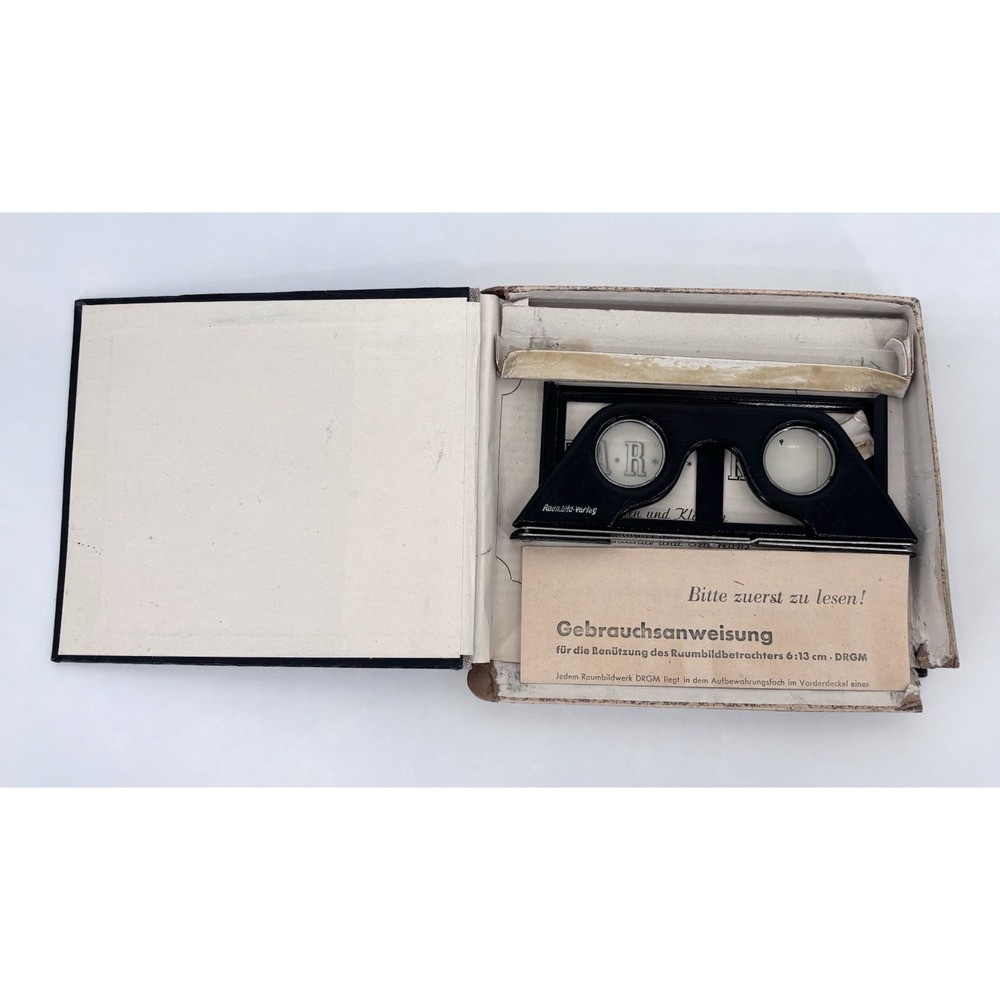 Vintage Raumbild Verlag Barock 3D Stereoscope Viewer German Instructions 1950's